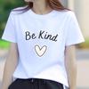 Korean Style Printed Summer T-Shirt: Round Neck, Short Sleeve, Trendy Outerwear for Young Women