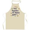 Kitchen Apron - Augustine - Breton Print - Thick Resistant Cotton - Printed In France