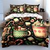 Hot Cocoa and Holiday Treats Bedding Duvet Cover Set Duvet Cover Pillowcases  (1*Duvet Cover 2*Pillowcases, without duvet insert)