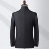 Autunno Nuovo Abito Casual con Collo alla Coreana da Uomo alla Moda Stile Coreano Slim Elasticizzato Top da Uomo per Giovani e Mezza Età