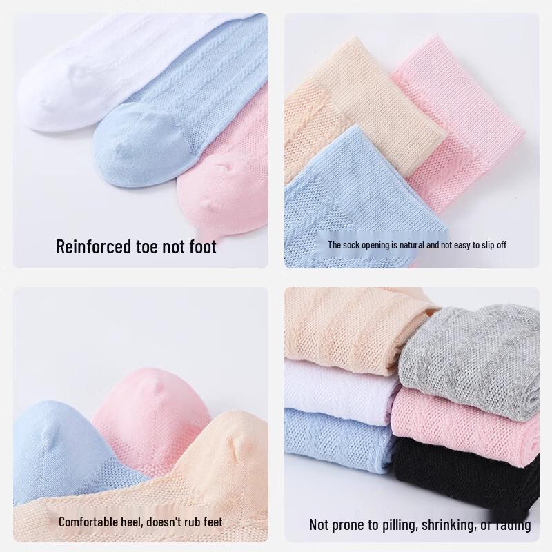 LangSha Women's 7A Antibacterial Breathable Sport Mid-Calf Socks