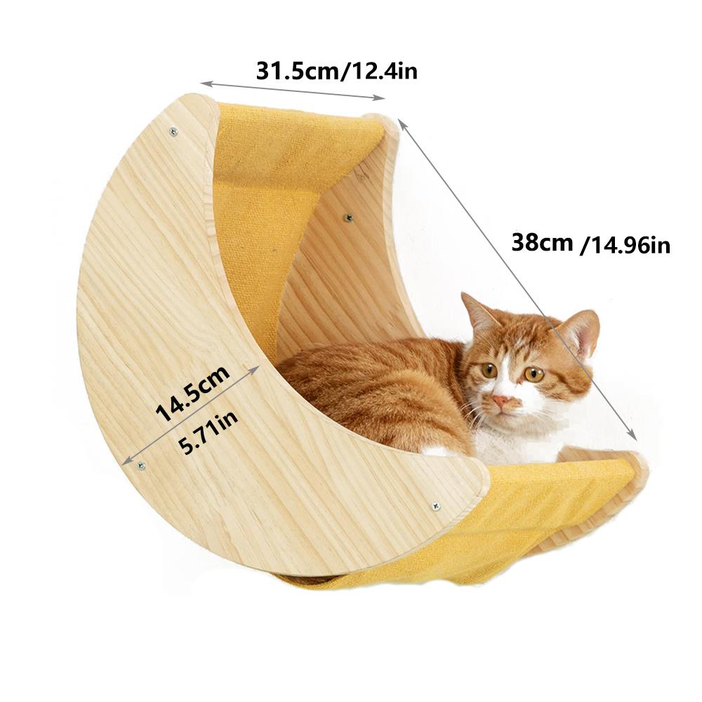 Cat Wall Climbing Shelves ScratcherFurniture Wall Mounted Bed Cat Wall Shelves & Hammock for Indoor Cats Home Decor Accessories