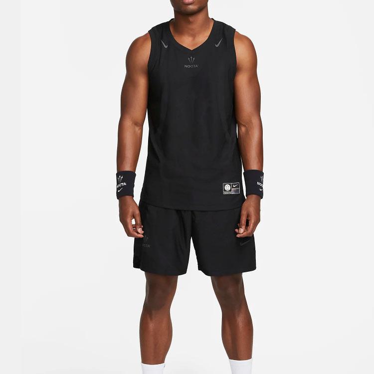 Nike NOCTA Series Solid V-Neck Athletic Basketball Tank Top Men Tops Black DM1730-010