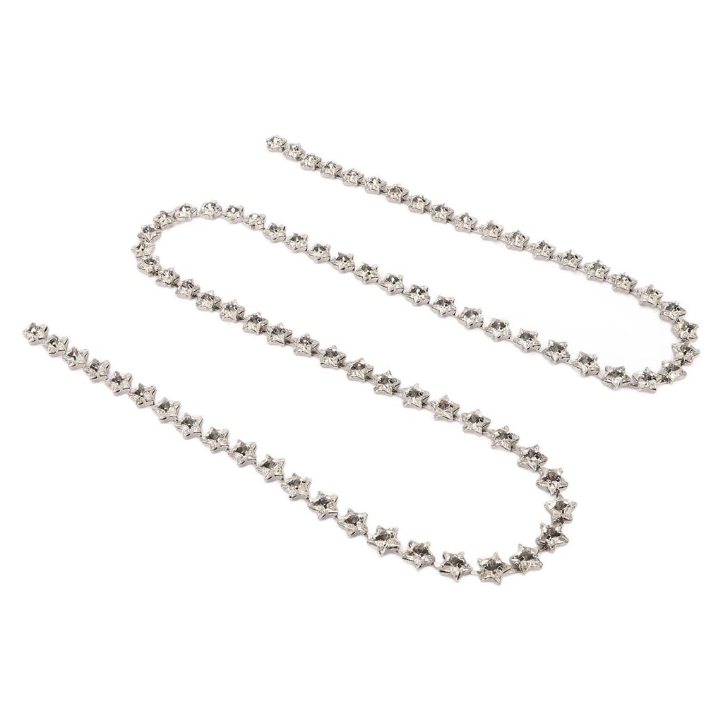 1 Yard Star Rhinestone Trim Chain 0.4in Width DIY Cuttable Crystal Rhinestone Claw Chain DIY