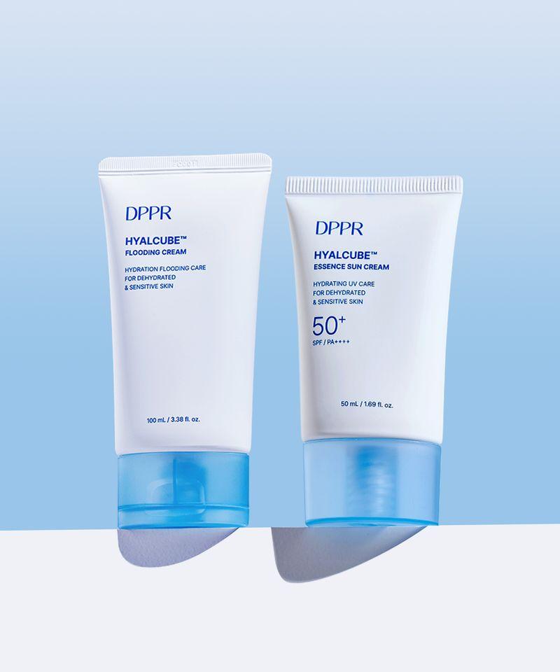 [2 SET] Hyaluronic Acid HyalCube Essence Sun Cream 50ml + Moisturizing Cream 100ml