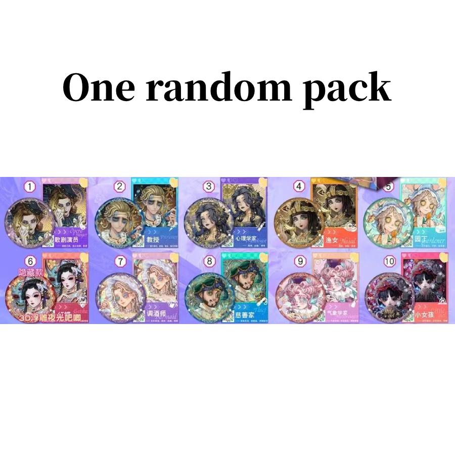 

Identity V Survivor Team AR Interactive Glitter Laser Tin Pin Badge, Game Character Collectible Blind Box, 75mm One random pack *1ea