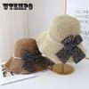 Spring Vacation Bow Spotted Straw Hat Women's New Sunshade Beach Hat