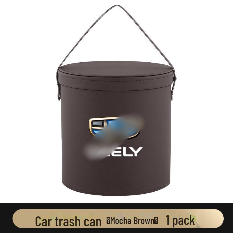 Geely Car Leather Trash Can: Compatible with Binrui, Dihao S, Xingrui, Borui, Binyue, Xingyue L, and Jiaji Models