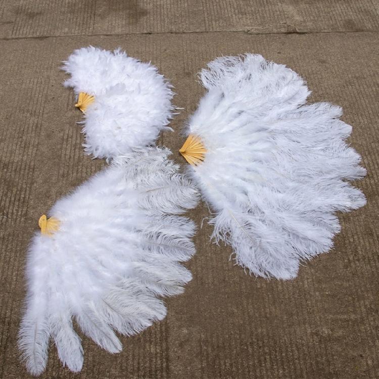1920s Vintage Feathered Fan Flapper Dance Burlesque Handheld Fan Large Folding Hand Fan Flapper Costume Accessories