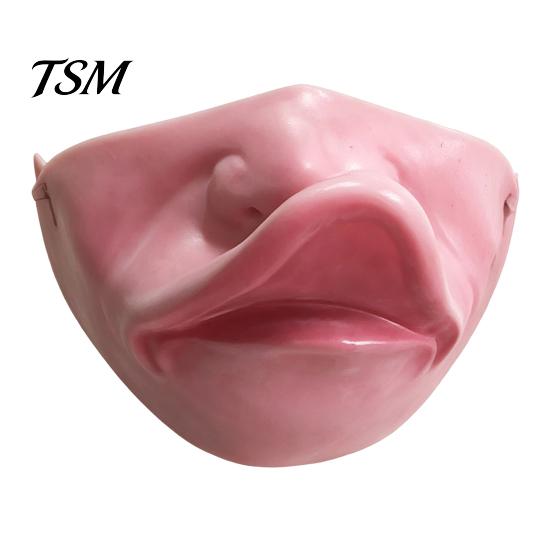 Home Celebration Accessories Latex Halloween Half Face Masque for Adults, Scary Horror Party Comfortable Cushion with Elastic Strap Cosplay, Carnival