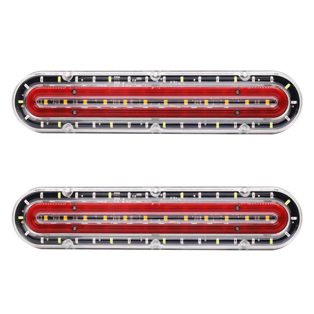 Ygmylandbb LED Truck Tail Light 24V Sequential Flowing Turn Signal 74 LED LED Tail Light Rear Combination Lamp for Boats LED Tail Light Universal Set