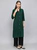 MONTE CARLO Women Regular Fit Green Kurti