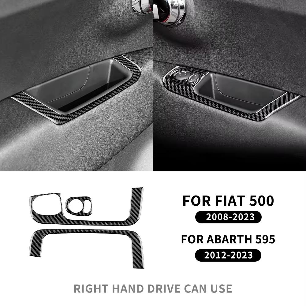 Soft Carbon Fiber For Fiat 500 2011 2012-2023 For Abarth 595 2016 2017 2018 2019 2020 2021 2022 2023 Abarth 695 2017-2023 Manual