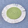 Cup Mat Highly Absorbent Braided Drink Coaster Solid Color Heat-Resistant Reusable Woven Coaster Cup Pad