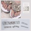Luxury  False Toenails Rhinestone Fake Toenails Full Cover False Nails Short Nails Patch