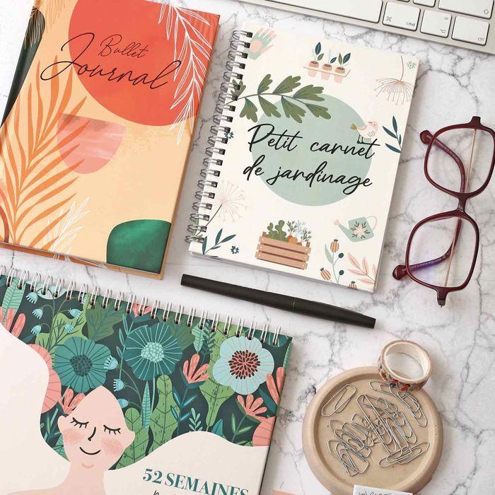 Carnet de jardinage - GRAINE CREATIVE - A5 - 80 pages - 94 stickers - Multicolore