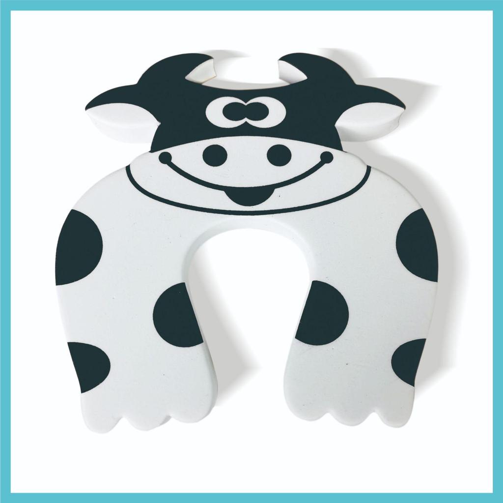 Children's Safety Cartoon Animal Door Stopper – Cow & Tiger Designs