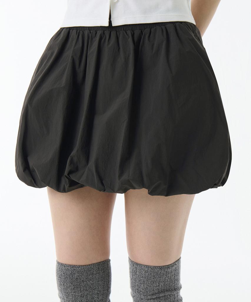 Musinsa Standard Woman Women'S Balloon Banding Mini Skirt [Gunmetal]