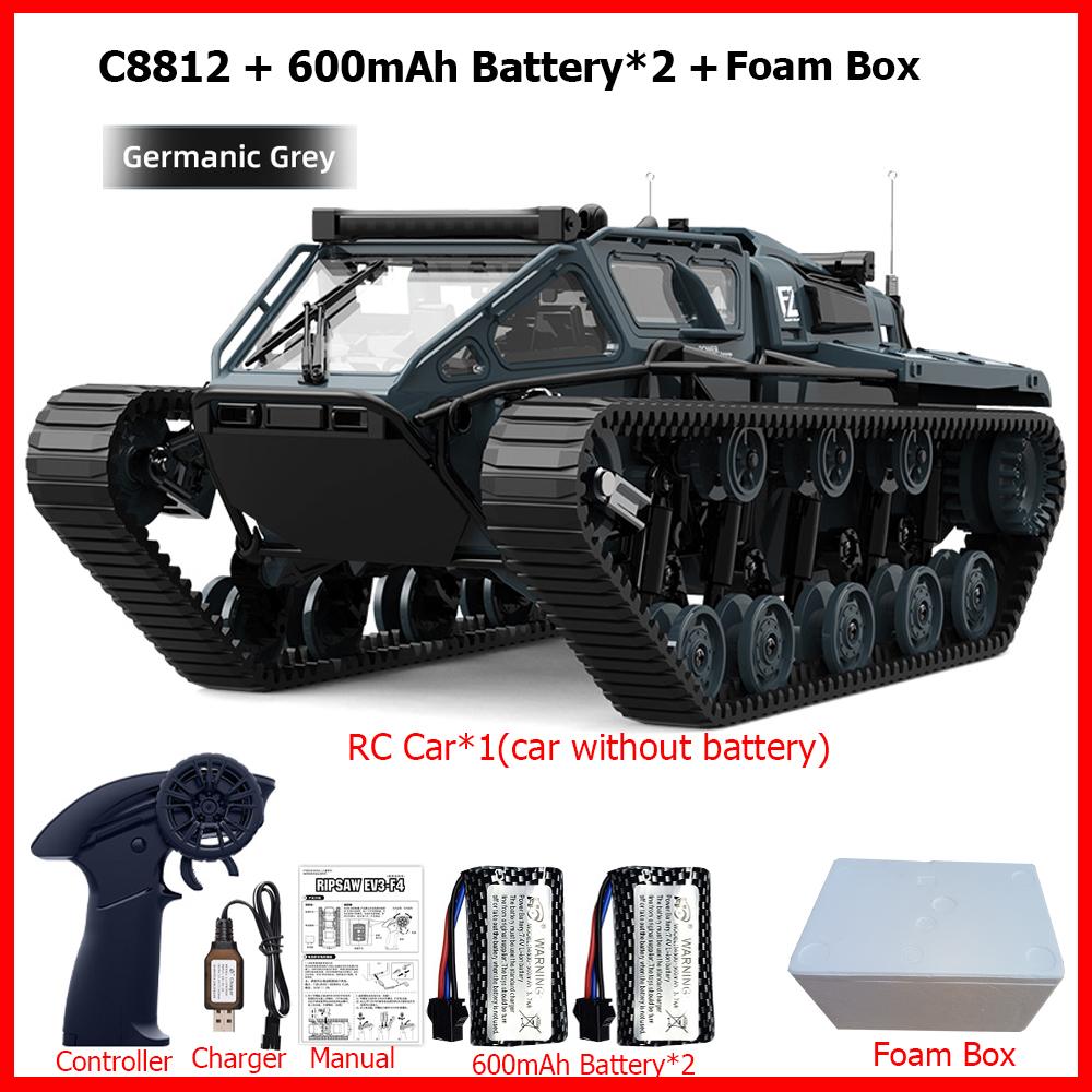 New Upgrade C8812 MAX / C8812 RC Car Full Scale Tracked Tank Simulation LED Light Drift Remote Control Off-Road Vehicle for Kids
