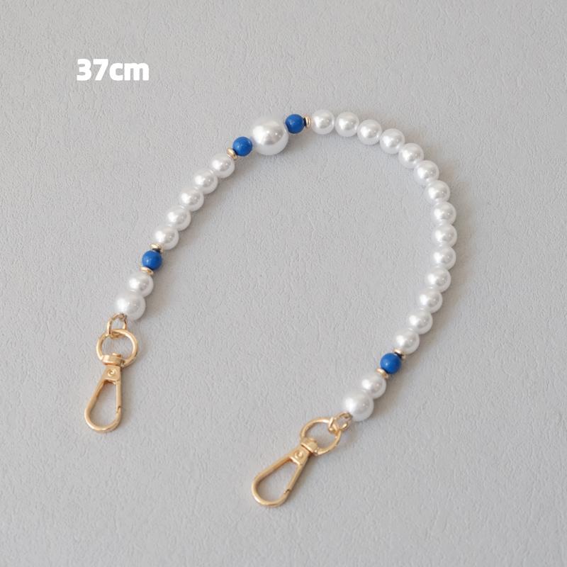 New Fashion Woman Bag Accessory Detachable White Beaded Chains Cute Acrylic Luxury Strap Women Elegant Bag Phone Handle Chain