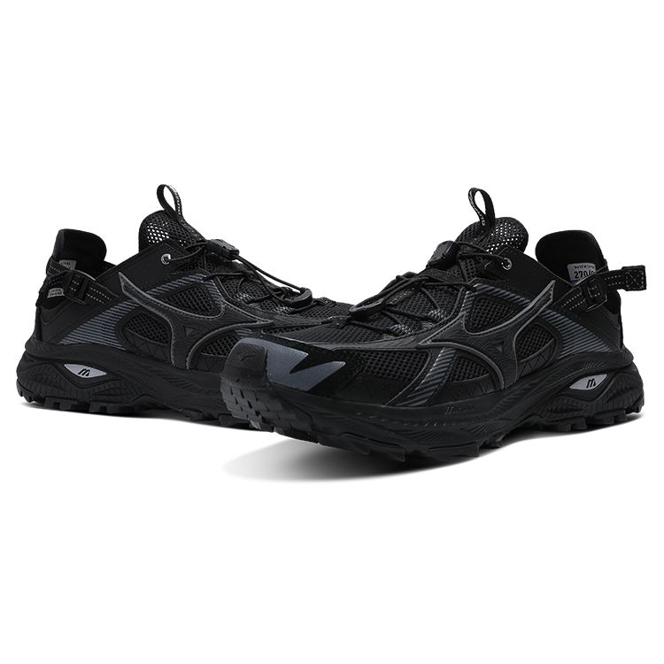 Mizuno Racer Trail SE Retro Všestranné Pohodlné Protiskluzové Prodyšné Rychleschnoucí Odolné Boty do potoka Unisex Boty Černé D1GH241903