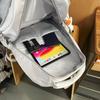 Large Capacity Backpack Men's Travel Backpack Solid Color Student Schoolbag