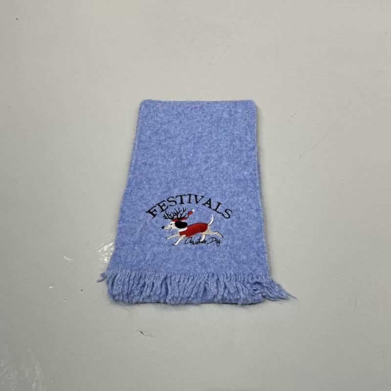 Women's High-End Knit Christmas Scarf – Thick, Warm, and Versatile for Autumn and Winter