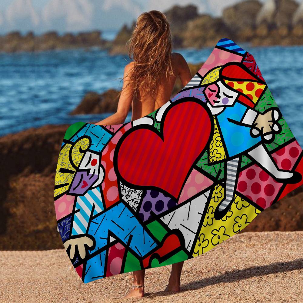 Britto Art Big Microfiber Beach Towels Quick Dry Towel Sand Beach Towels Pool Towel For Travel Swim Pool Yoga