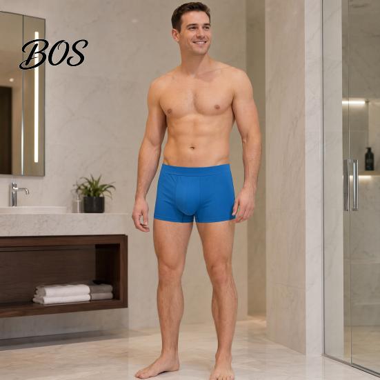 Men Boxer Briefs Underwear, Mid-rise Ice Silk Briefs, Slim Fit U-Convex Lightweight Boxers Quick Drying Summer Underwear for Daily Wear And