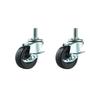 2/4Pcs Furniture Casters 1.5-2Inch Rubber Rotating Wheels with Brake Universal Silent Casters for Home And Office Furniture
