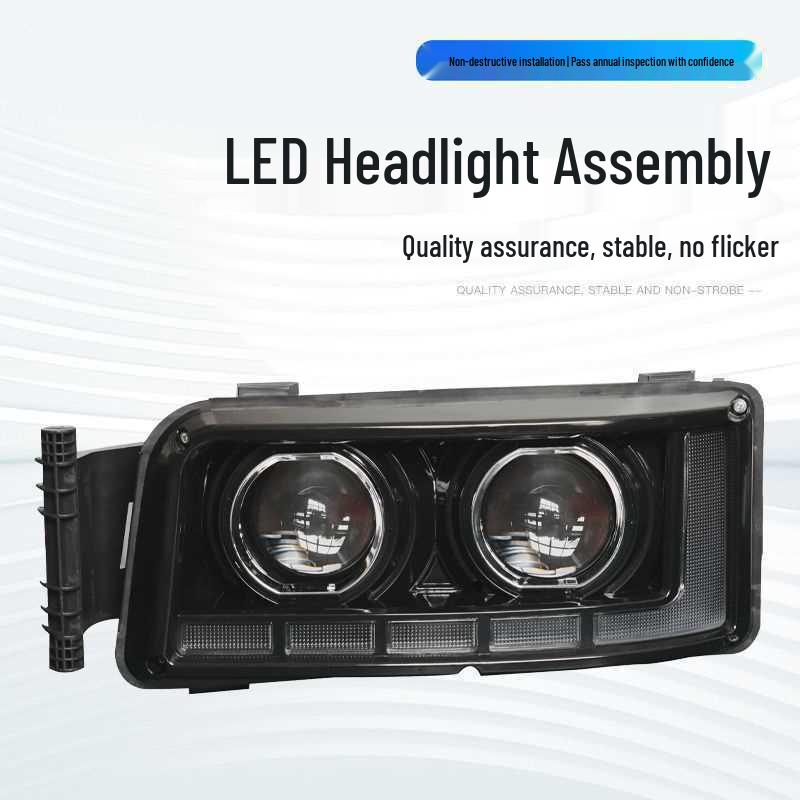 Haowo TX Shande Dump Truck LED Headlight Assembly - Super Bright Upgrade