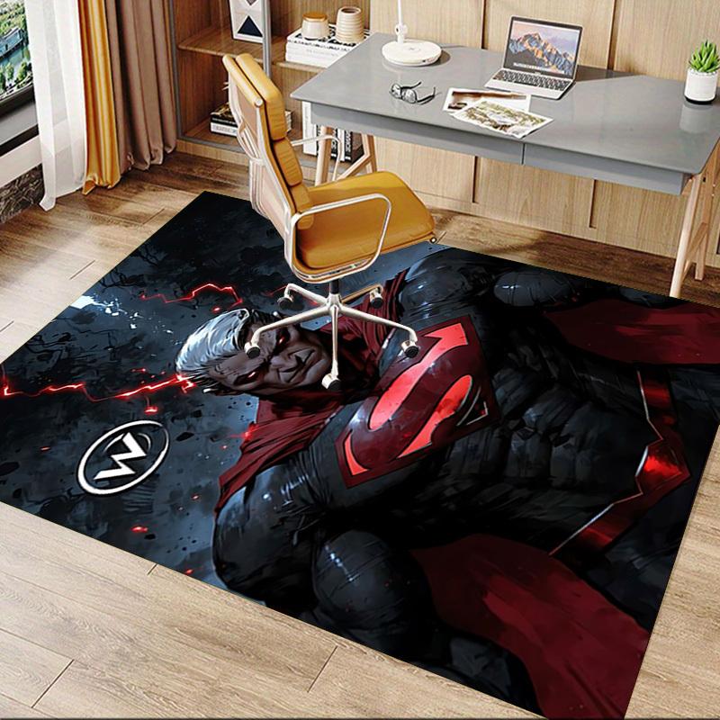 1pc Superman Dark Carpet, for Home & Office Decor, Desk Chair Carpet, Festive Gift,Conference Room CarpetL1140