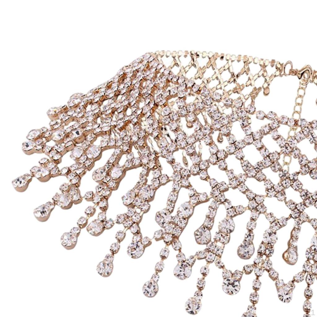 Třásně Náhrdelník Choker Řetízek na krk Široký přívěsek pro ženy Dívky