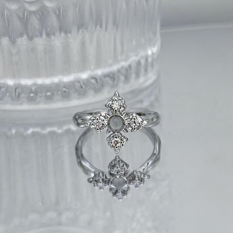 Full Of Diamonds, Zircon, Small And Exquisite Open Ring, Niche Design, Index Finger Ring, Simple Light Luxury, High-End Simple Accessories