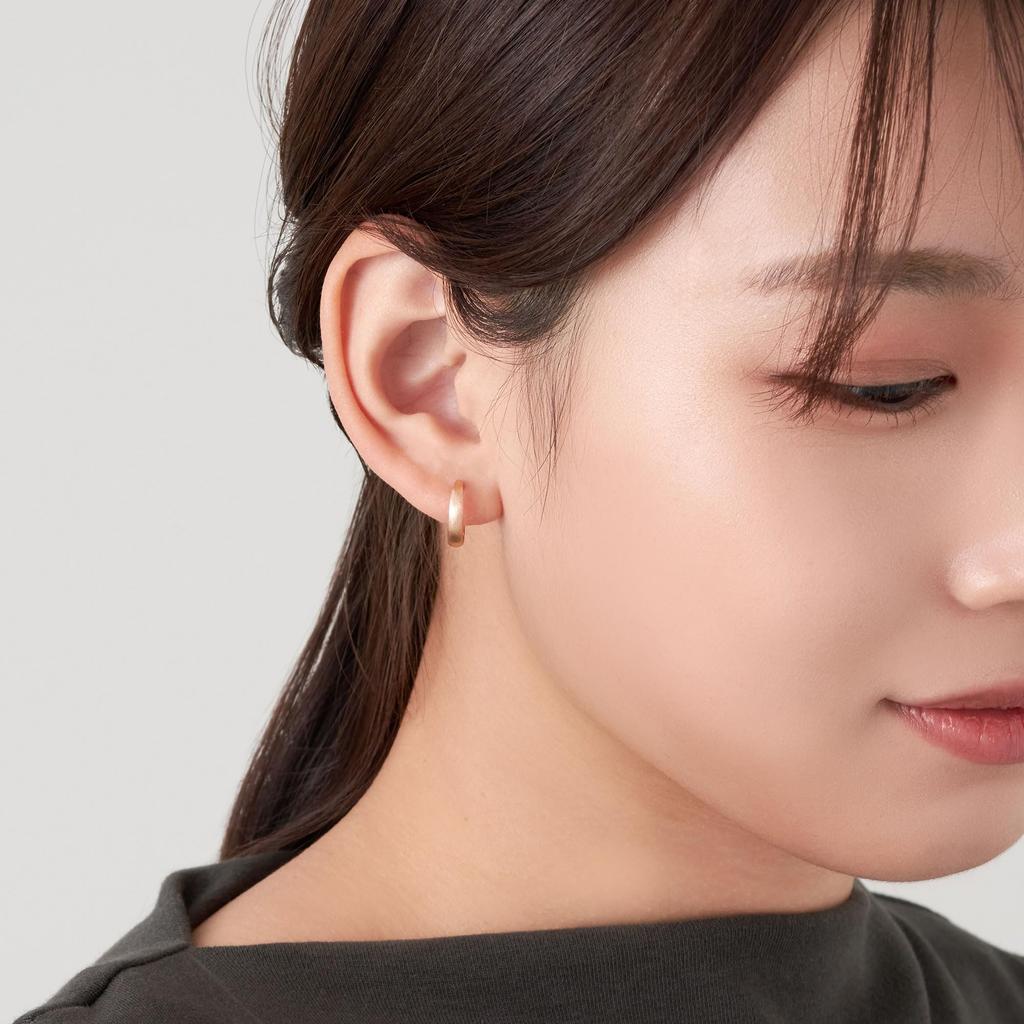 Vendome Aoyama K18PG Pink Gold Hoop Earrings AGAA1593 PG [Official]