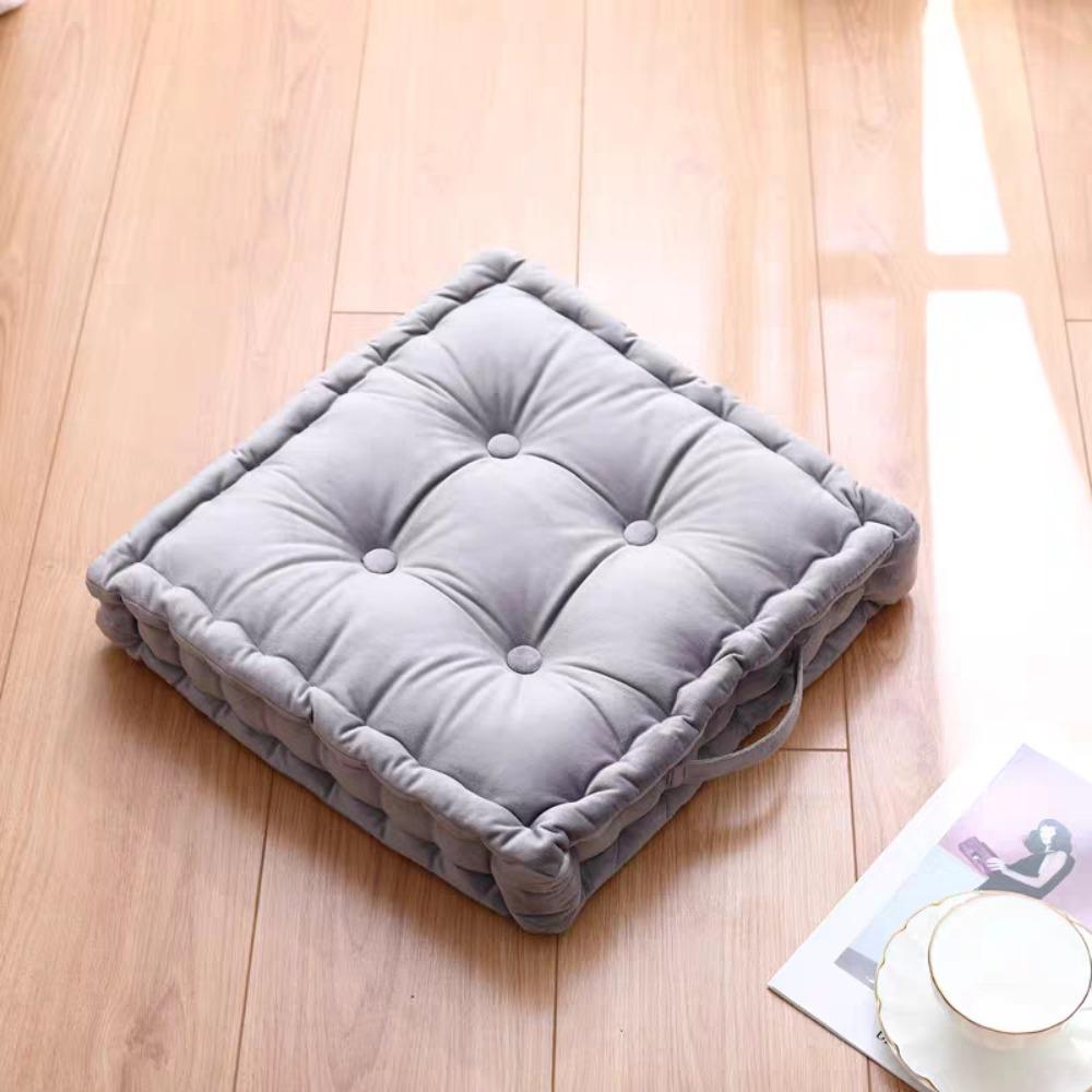 Square Chair Cushion Thicken Seat Pad Home Decor Velvet Tatami Cushion  Office