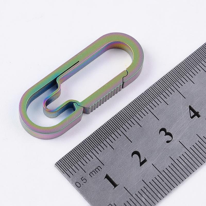 Titanium Alloy Keychain EDC Carabiner Metal Fast Buckle Key Holder Lightweight Keychain Equipment Maximum Weight 25KG