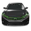 8PCS/SET Glossy Black Car Front Upper Bumper Grille Molding Trim Protector Sticker Fit For Honda Civic 2016 2017 2018 2019 2020