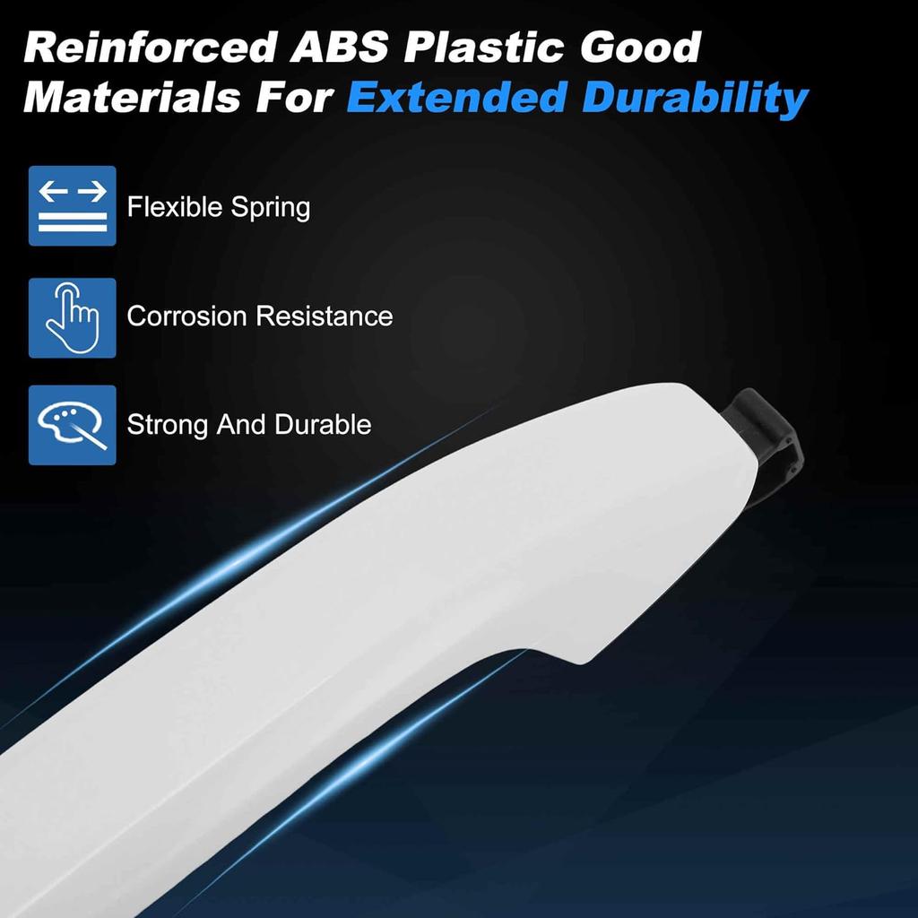 Front Right Side Car Exterior Door Handle No.13583889/13583891 for Chevrolet Silverado 2014-2018 White ABS 1 Pc