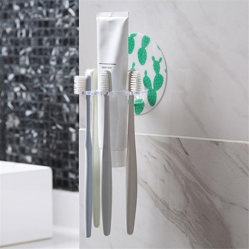 1 Pc Plastic Shaver Toothbrush Dispenser Toothbrush Holder Toothpaste Storage Rack Bathroom Organizer Accessories