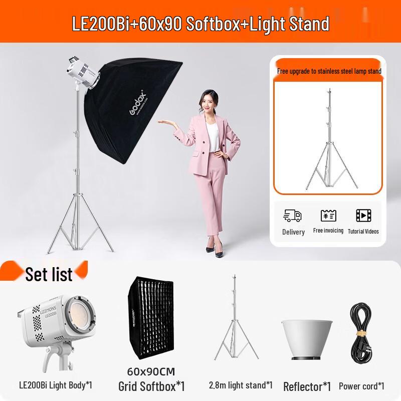 Godox LE200Bi Bi-Color LED Video Light Kit