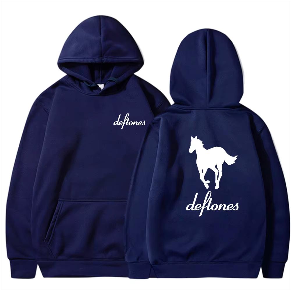 

Мужская весенне-осенняя новая толстовка с принтом Deftones White Horse, модная трендовая толстовка с длинным рукавом, свободная спортивная и повседневная 3XL