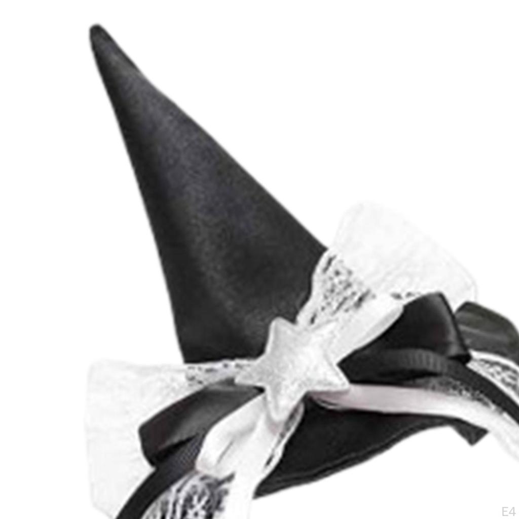 Enchanting Witch Hat Headband - Magical Hair Hoop for Halloween Costume Parties