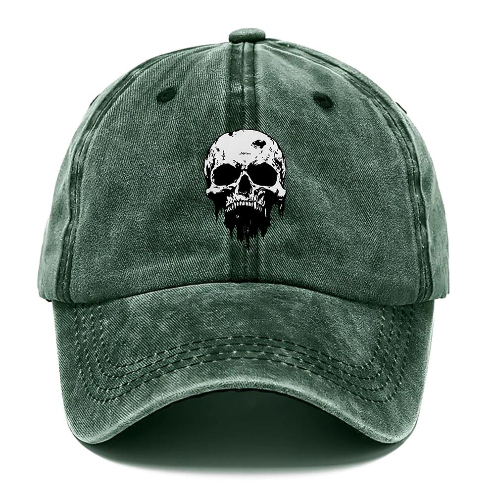 A Stylish Skull Print Designed for Men And Women Perfect for Streetwear And Casual Outings This Breathable Adjustable DAD Hat