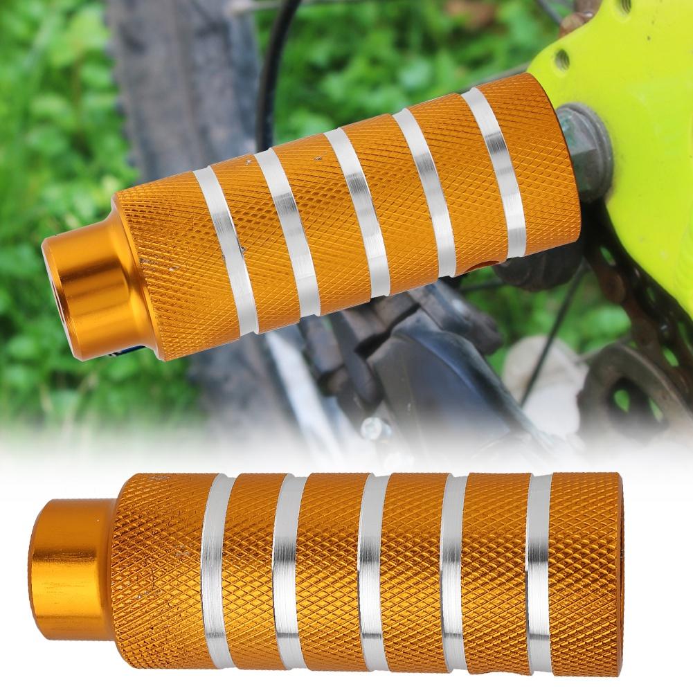Bicicleta de metal resistente suporte de pé pinos traseiros Stunt Pegs apoio para os pés acessórios para bicicleta (dourado)