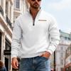 Men's Winter Heavyweight Velvet-Lined Loose-Fit Stand Collar Pullover Hoodie