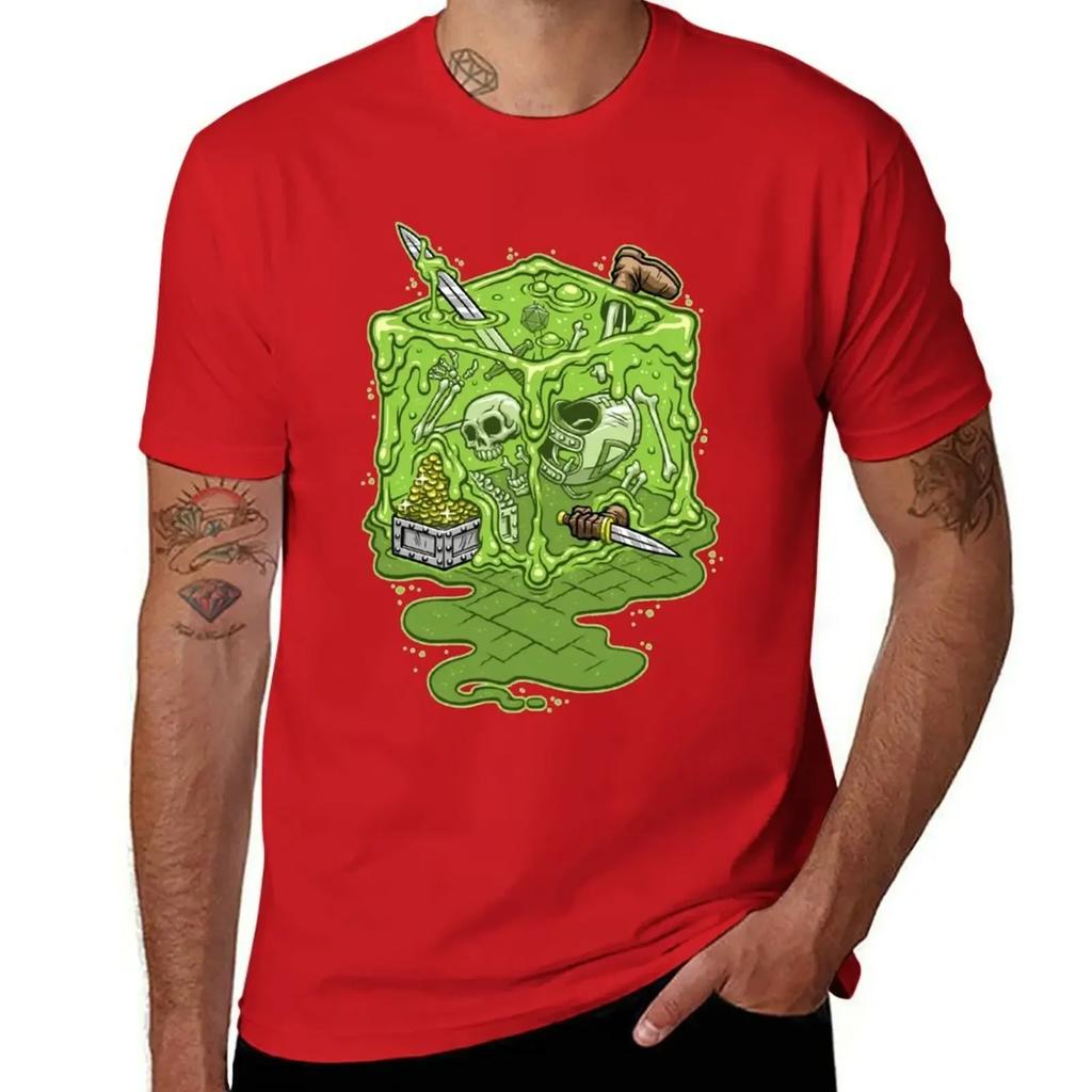 GELATINOUS CUBE! T-Shirt Street Wear Summer Clothes Man Clothes Anime Stuff Men's T Shirts