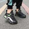 Boys' sports shoes 2025 autumn new rotating buckle leather waterproof children's basketball shoes boys casual running shoes