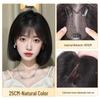 Women's Fluffy White Hair Topper - Natural, High Volume, Traceless Real Hair Bangs Patch for Full-Looking Hair.