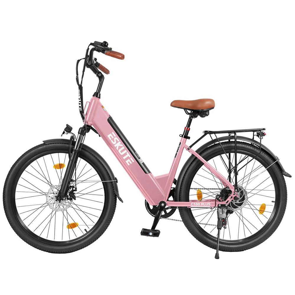 Electric Bicycle ESKUTE C100 26" 250W Motor LCD Display 36V 13AH City Ebike For Adult Top Speed 25Km/h Dual Disc Brake
